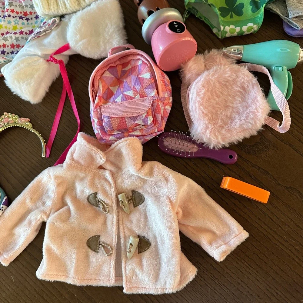 18 Inch Doll Clothes and Accessories 27 Piece Lot Our Generation Mixed Outfits